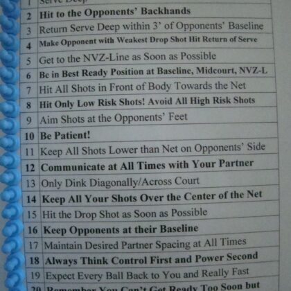 Magnetic Clipboard: Doubles Team Play Analysis
