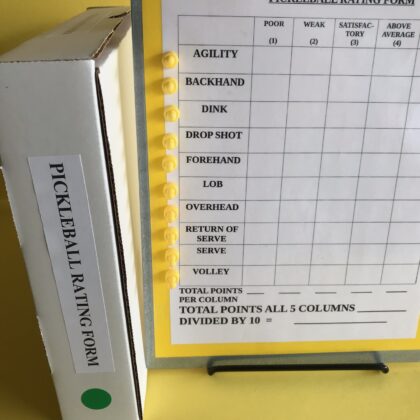 Magnetic Clipboard: Pickleball Rating Form