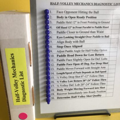 Magnetic Clipboard: Half-Volley Diagnostic List